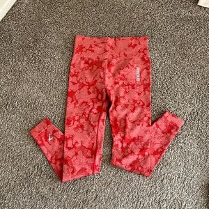 Gym shark red adapt camo leggings. Worn twice
